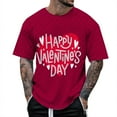 thumbnail image 1 of Tshirt for Men Valentine's Day Love Letter Print Crewneck Short Sleeve T Shirt for Men Soft Comfortable Casual Tee Men T Shirts Graphic Red M, 1 of 3