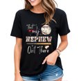 thumbnail image 1 of Tshirt for Women That's My Nephew Out There Baseball Family Gift Casual Short-sleeved Tops Black Medium, 1 of 4