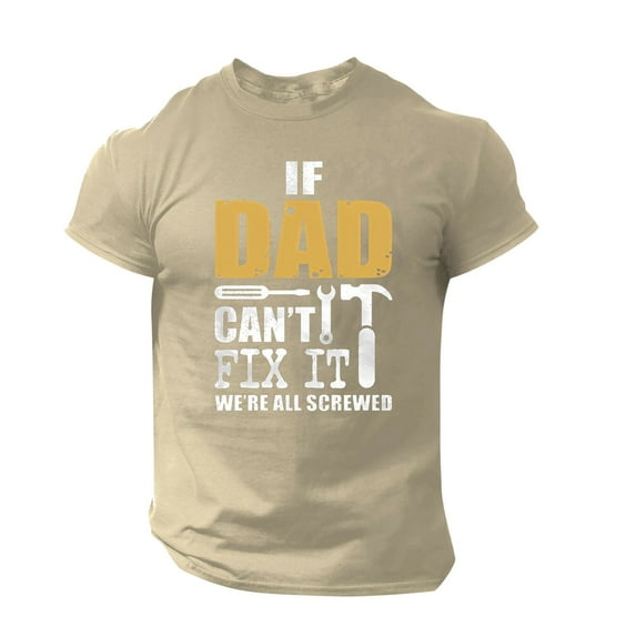 Tshirts For Men Father's Day Crew Neck Short Sleeve T Shirt Graphic Tees Summer Casual Tee Tops