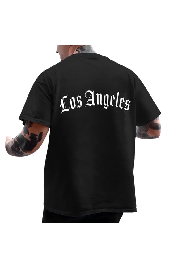 Tshirts For Men Los Angeles Printed Short Sleeved Crew Neck T Shirt Spring Summer Tee Shirt Tops