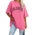 thumbnail image 1 of Tshirts For Women Round Neck Short Sleeved Los Angeles Letter Printed T Shirt Top Loose Oversized Graphic Tees Summer Casual Tee Tops, 1 of 3