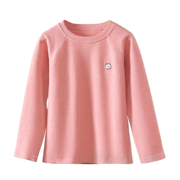 Tshirts Sets for Kids Girl Boy Fall Winter Long Sleeve Crew Neck Match Warm Basic Tops Tshirts Undershirt Sets Kid 2026 Clothing Fashion Regular Fit 4 Years