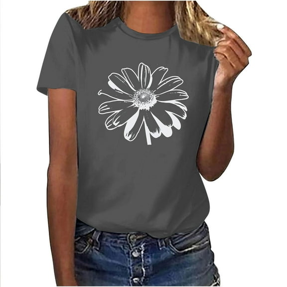 Tshirts Shirts Graphic Vintage Letter Print Tee Womens Summer Tops Casual With Sleeves Workout Tank Tops for Women Cropped