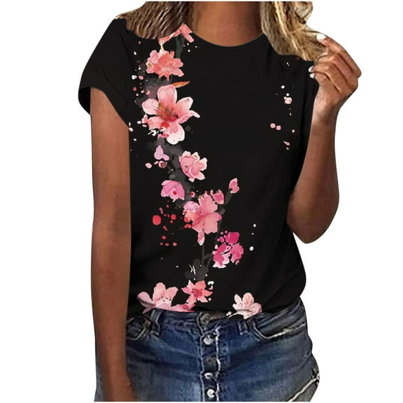 Cilsoka Tshirts Shirts Graphic Vintage Sexy Basic Tees Fitted V Neck Summer Tops for Women 2026 Trendy Plus Size Womens Summer Shirts with Sleeves