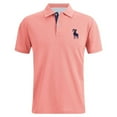 thumbnail image 1 of Tshirts Shirts for Men Short Sleeve Button Up Collared Summer Golf Sports Dressy Polo Shirts Moisture Wicking Casual Breathable Deer Printed Mens Shirts Light Pink XL, 1 of 4