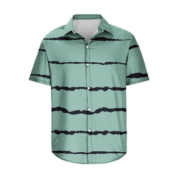 Tshirts Shirts for Men,Short Sleeve Linen Shirt Casual Breathable Comfortable Relaxed Fit Stand Collar Daily Work Outing,Mens White Dress Shirt,4XL,Green