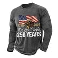thumbnail image 1 of T Shirts for Men Anniversary 250th USA Flag Print Graphic Tees Long Sleeve Round Neck Slim Fit Tops, 1 of 3