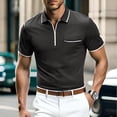 thumbnail image 1 of Tshirts Shirts for Men, Man StreakLapelShort SleevePol ShirtFallowColor ContrastPol Shirt, 1 of 3