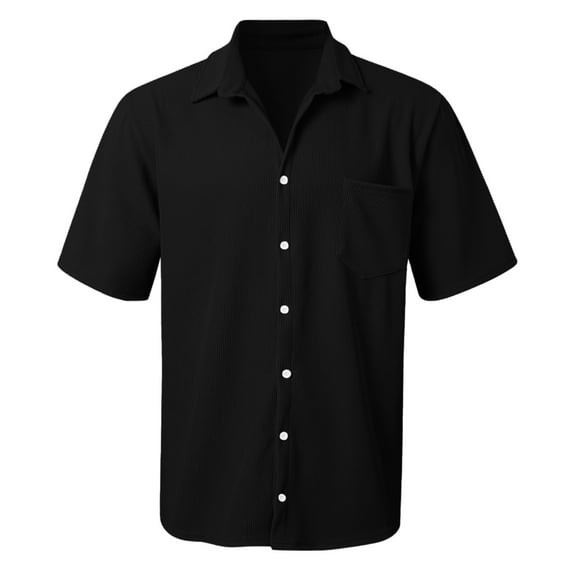 Tshirts Shirts for Men,Short Sleeve Shirt Striped Shirt Solid Color everyday wear Loose Casual Shirt for Errands,White T Shirts for Men,2XL,Black