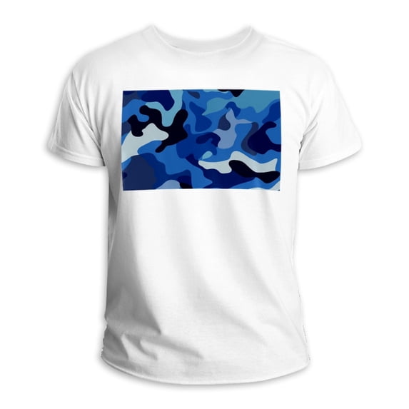 Tshirts Shirts for Men,Tshirts Shirts for Women,Classic Blue Sea Camouflage,2XL