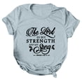 thumbnail image 1 of Tshirts Shirts for Women Casual Printing Round Neckline Short Sleeve Tunic Refreshing Breathable Resistant Daily Grey Tank Tops Sizes M, 1 of 4