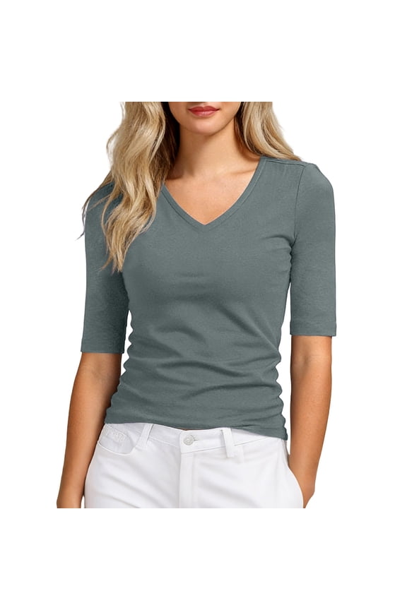 Tshirts Shirts for Women Fashion Workout Bussiness Workout Tees Tops Blouse Fashion Clothing Dark Gray XXXL/.....
