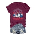 thumbnail image 1 of Tshirts Shirts for Women Independence Day Printed Short Sleeve Crew Neck Refreshing Breathable Resistant Daily T-Shirts Sizes S, 1 of 3