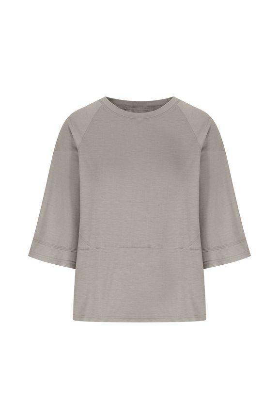 Tshirts for Women Summer,Ladies Summer Tops,Women's Summer Patchwork Solid Color Round Neck Five-Point Flared Sleeves Loose Top T-Shirt,Women Summer Tops