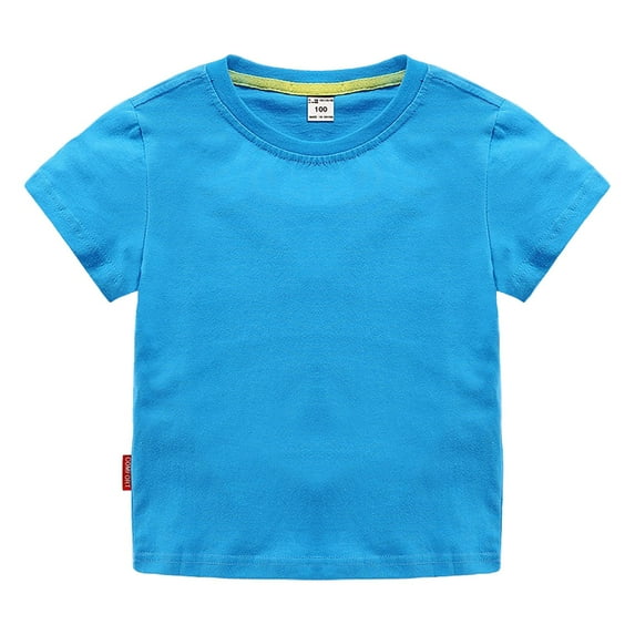 Tshirts for Boys 7-8 Years Fit Crew Neck Organic Soft Multi Pack Short Sleeve Basic Toddlers Kids Tops T-Shirt