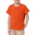 thumbnail image 1 of Tshirts for Girls Short Sleeve Pocket T Shirts Casual Tops Tees Boy T Shirts, Size 2-13 Years, 1 of 4