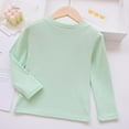 thumbnail image 1 of Tshirts for Girls Thermal Shirt Green Long Sleeve T-Shirt Girls Crewneck Tees Fall Winter Clothes Size 6-7 Years Girls Clothes, 1 of 3