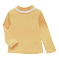 thumbnail image 1 of Tshirts for Girls Thermal Shirt Yellow Girls Long Sleeve T Shirts Girls Casual Crewneck Basic Tees Fall Winter Clothes Girl Clothes Size 8-9 Years, 1 of 3