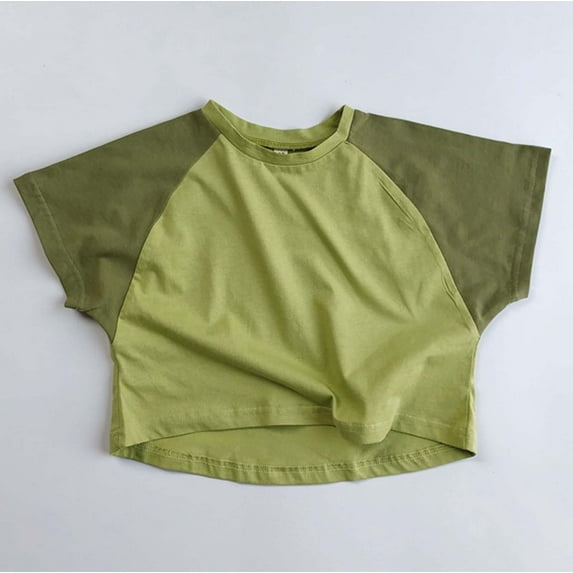 Tshirts for Kids Boys Short Sleeve Green Boys Tee Shirts Kids Athletic Shirts Summer Outfit Boys Clothes 4-5 Years