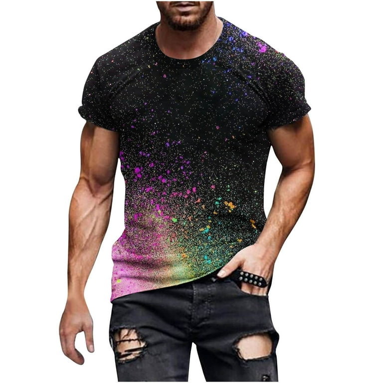 Tshirts for Men s Vintage 3D Printed Shirts Funny Graphic Hip Hop