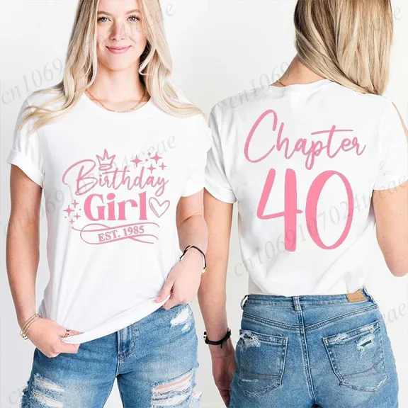 Tshirts for Women Classic 40th Milestone Best Friend Classic T-shirts for Women Vintage 40th Birthday Year