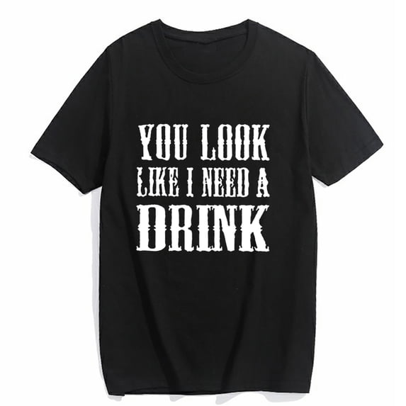 Tshirts for Women Country Music Tee You Look Like Casual Summer Short Sleeve Top Black Small