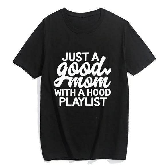 Tshirts for Women Cute Funny Graphic Text Tee Casual Summer Short Sleeve Top Black Small