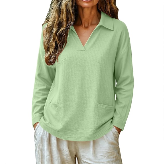 Tshirts for Women Three Quarter Sleeve Plus Size Button Down Loose Casual Blouse Summer Clothes for Women