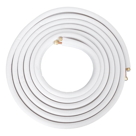 Tshsdpx 25ft Insulated Copper Line Set for Mini Split AC, 1/4" & 1/2" Pre-Flared Tubing