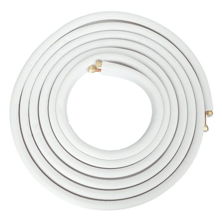 Tshsdpx 25ft Insulated Copper Line Set for Mini Split AC, 1/4" & 3/8" with Pre-Flared Nuts