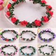thumbnail image 1 of Tshsdpx Rose Flower Crown Headband Wreath Party Wedding Bridal Garland Hairband Headwear, 1 of 4