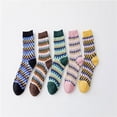 thumbnail image 1 of Tsivenald 5 Pairs Womens Wool Socks Winter Athletic Socks Crew Sock Warm Hiking Merino Wool Socks Soft Thick Mid Calf, 1 of 3