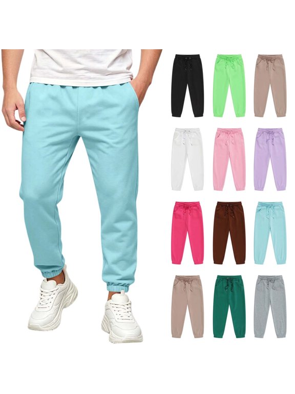 Boys Joggers Sweatpants with Pockets Elastic Drawstring Waist Sweat Pants Athletic Sport Pants for Boys (5-14 Years)