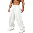 thumbnail image 1 of Tsivenald Men's Pants Baggy Wide Leg Fashion Trousers with Deep Side Pockets Mens Workout Sweatpants, 1 of 8