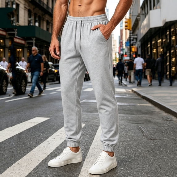 Tsivenald Mens Slim Fit Jogger Track Pants Elastic Waist Drawstring Drawstring Ankle Cuffs Soft Stretch Fabric Daily Athletic Casual Bottoms