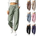 thumbnail image 1 of Tsivenald Sweatpants for Women Wide Leg Pants Elastic High Waist Trousers Fall Trendy Casual Baggy Sweat Pants with Pockets Size S-XXXL, 1 of 7