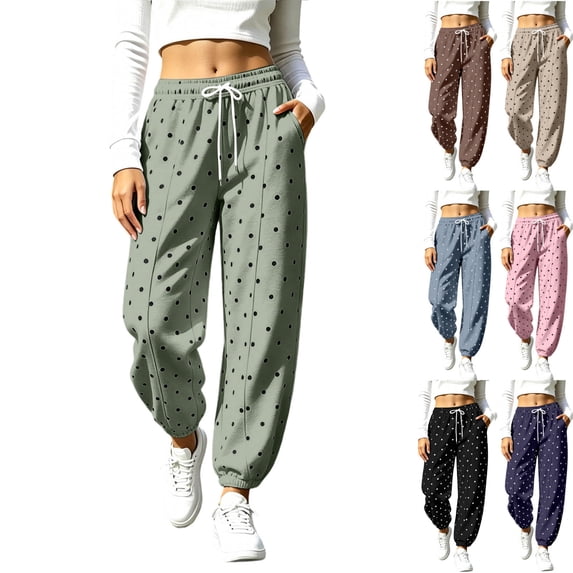 Tsivenald Sweatpants for Women Wide Leg Pants Elastic High Waist Trousers Fall Trendy Casual Baggy Sweat Pants with Pockets Size S-XXXL