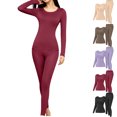 thumbnail image 1 of Tsivenald Thermal Underwear for Women 2 Piece Thermal Long Johns Sets Lightweight Fleece Lined Warm Base Layer Top & Bottom, 1 of 9