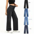 thumbnail image 1 of Tsivenald Womens Jeans High Waist Wide Leg Jeans Soft Stretch Pull On Denim Jeans Comfort Elastic Waist Loose Trouser Pants for Women, 1 of 8