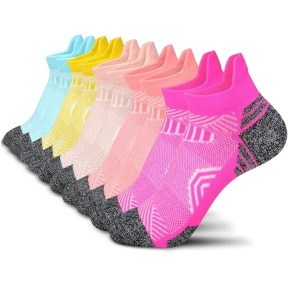 Tsoduce Women's Cozy Running Compression Socks, Multicolor (5 Piece)