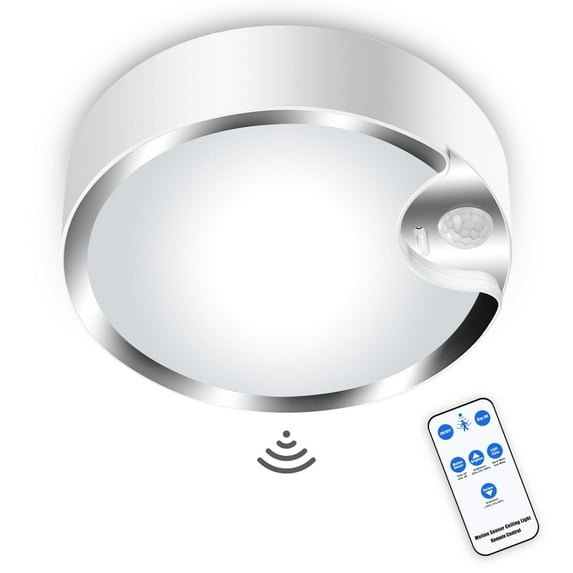 Tsothea Ceiling Light Wireless Motion Sensor Battery Operated with Remote 400LM Dimmable 3000K/6000K