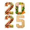 Tsseiatte 2025 Charcuterie Board Numbers, 4 Pcs Wooden Charcuterie