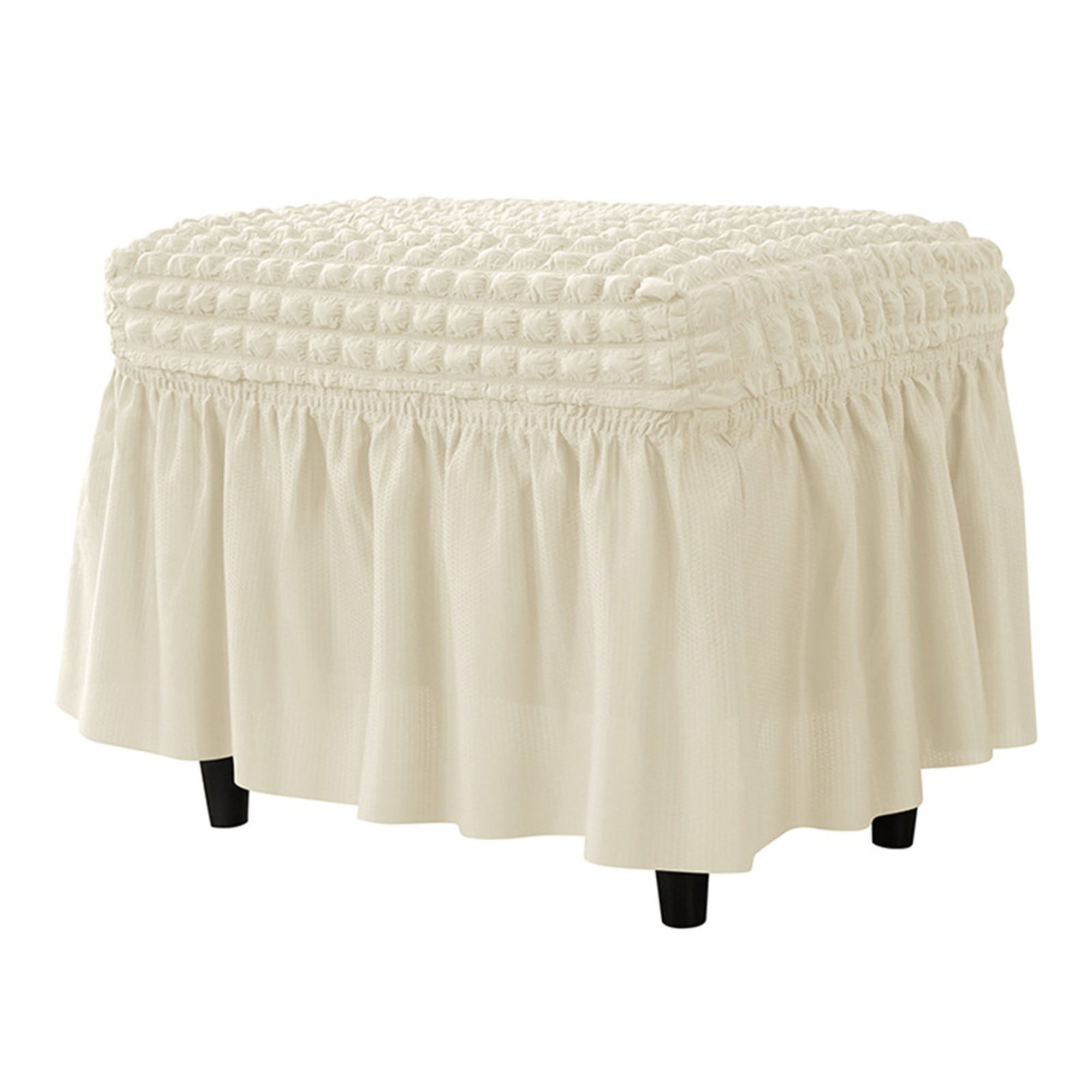 Tsseiatte 3D Bubble Lattice Ottoman Slipcover Rectangular Footstool