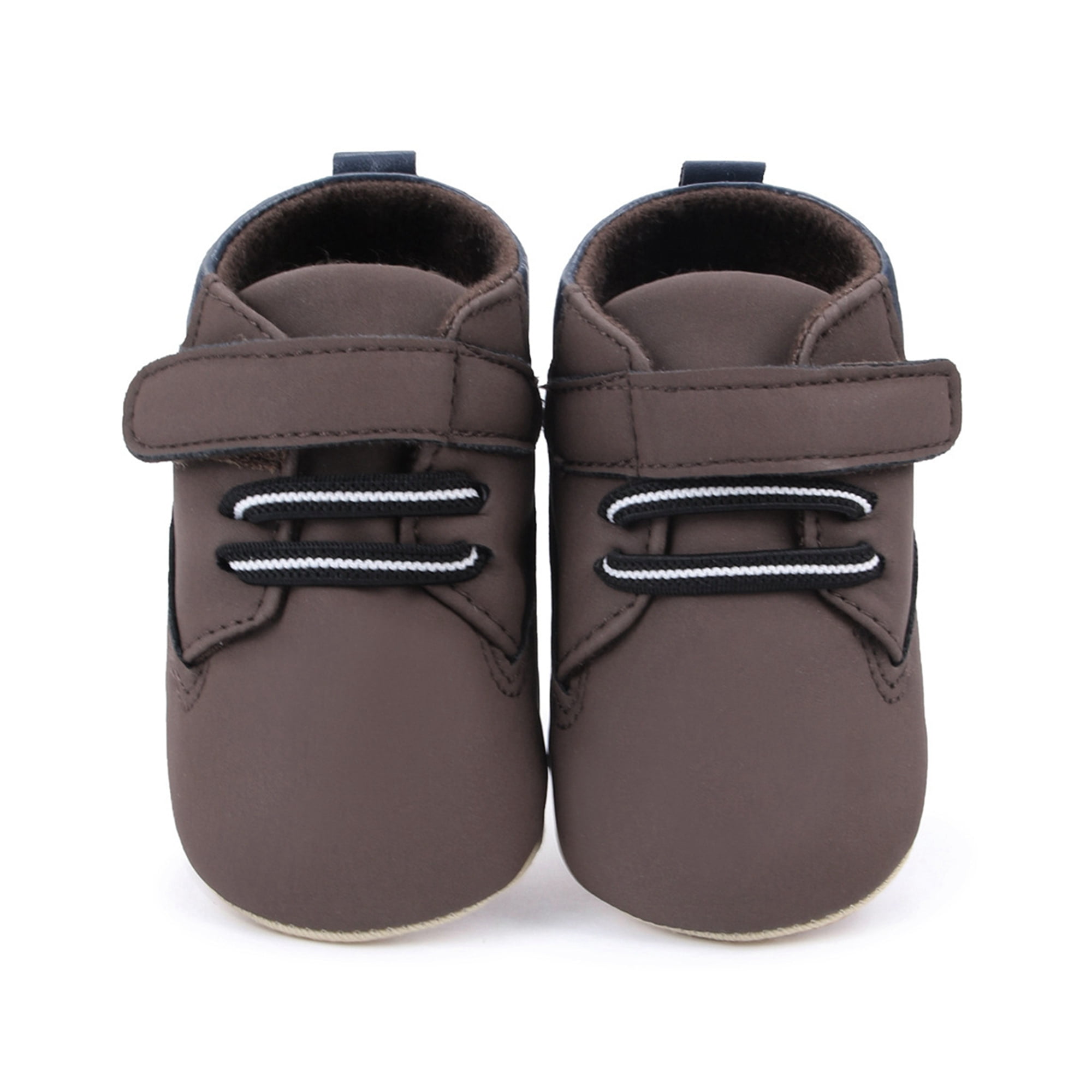 Tsseiatte Baby Boy Shoes, Soft Sole Nonslip PU Leather First Walking Shoes Flats Indoor Outdoor