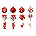 Tsseiatte Christmas Ball Candy Cane Lollipop Wooden Tree Ornaments