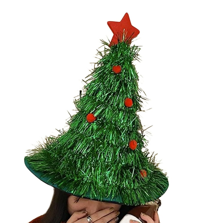 Plush Santa Hat Red Tinsel Plush Santa Hat Red Tinsel