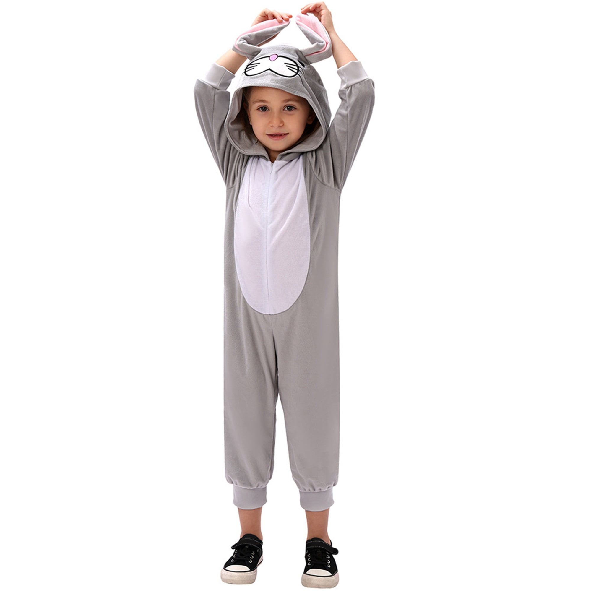 Tsseiatte Easter Bunny Costume for Kids Long Sleeve Rabbit Jumpsuits