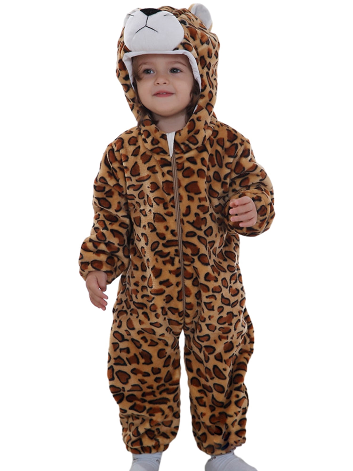 Tsseiatte Halloween Baby Animal Costume Winter Warm Tiger Leopard