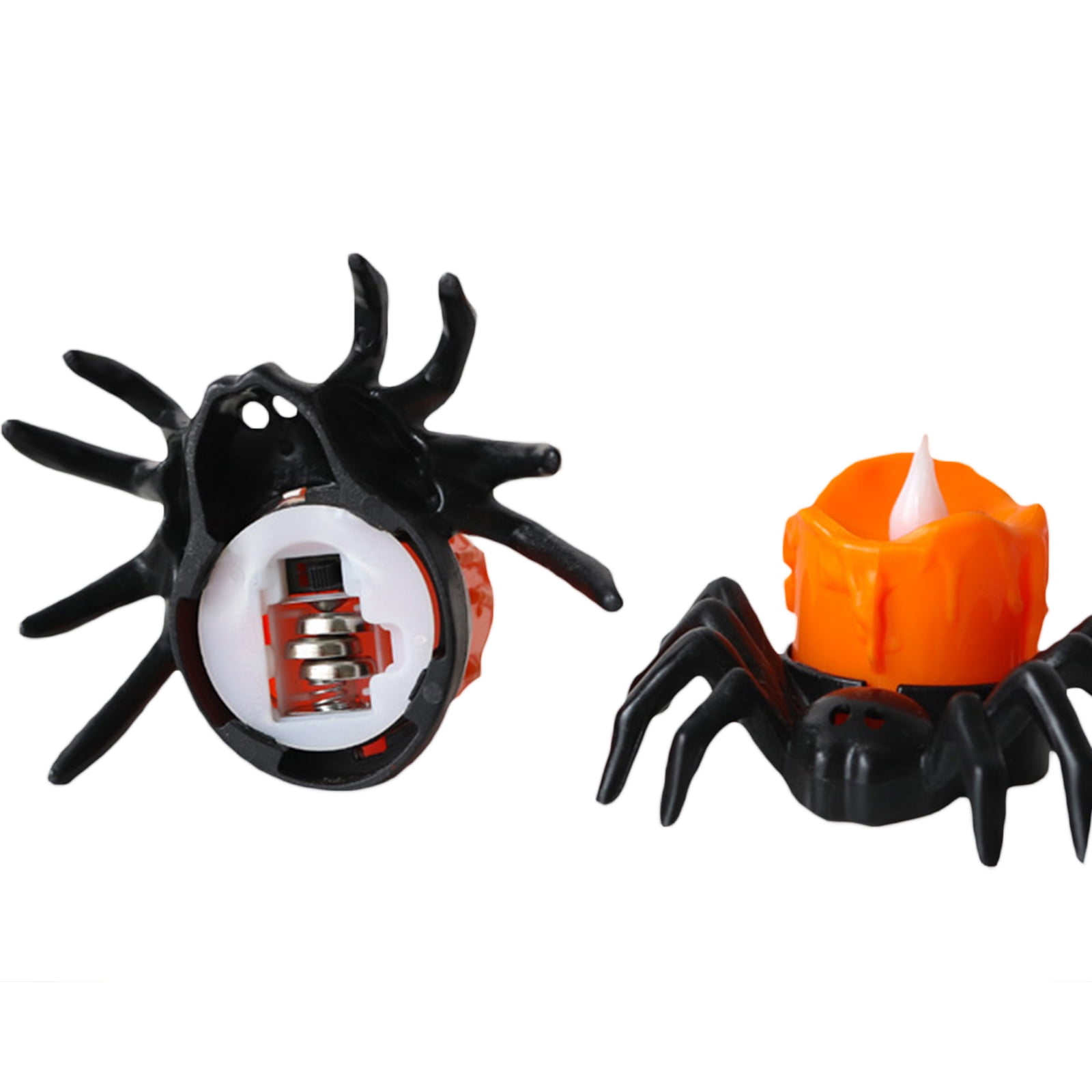 Tsseiatte LED Spider Candle Light Creative Flameless Spider Candle Holder Tea Lamp Halloween