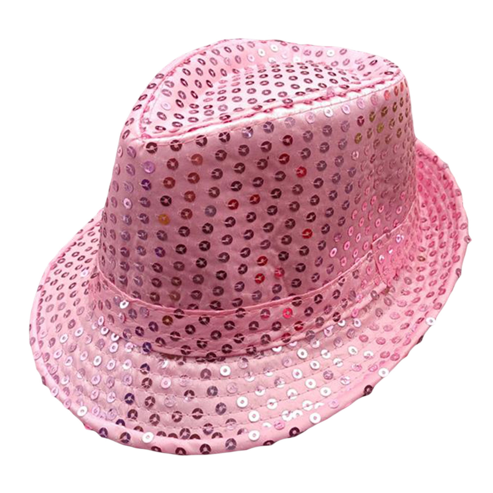 Tsseiatte Men's Women's Jazz Hat, Sequins Decorated Stage Dance